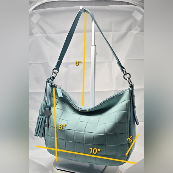 Fossil Jolie Shoulder Hobo bag in Light Blue / Turquiose - Picture 4 of 15